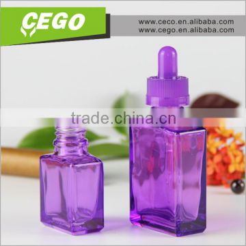 modern cosmetic perfume rectangular glass dropper bottle with custom packaging
