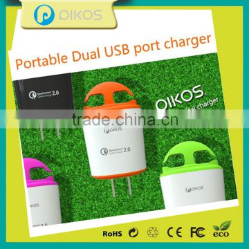 Top sale high quality Qualcomm quick charge 2.0 USB travel charger for phone