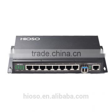 8 port 10/100Mbps Managed Power Over Ethernet PoE Switch for IP camera