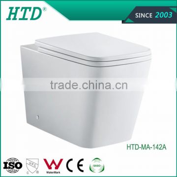 HTD-MA-142A Washdown P trap lowest price gravity flushing ceramic wall hung toilet