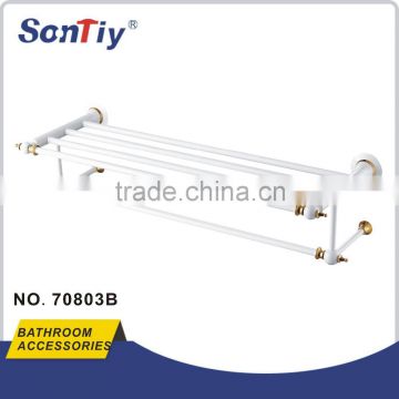 Wall Mounted Series White Plated Double Tumbler Holder