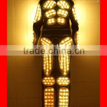 Programmable LED Light Tron Dance Suit, Wireless DMX512 Robot LED Costume