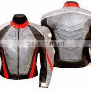 Racer Motorcycle Jacket , Leather Motorbike Jacket , Leather Garments