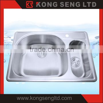 Kitchen sink High quality Stainless steel sink 304 Deep draw Topmount sink -KS-TM-D63-1