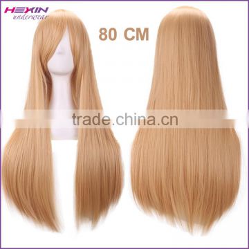 Cosplay Straight Brazilian Hair Full Lace Wig With Baby Hair