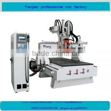 2015 hot sale 8 tools disk round ways atc cnc router with 1300*2500mm working size