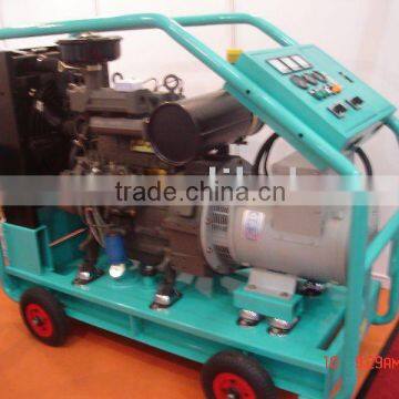 Movable Diesel Engine Generator Set with 4-wheel trailer