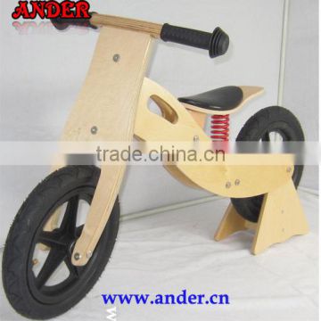 Wooden push bike of children with bike stand (Accept OEM service)