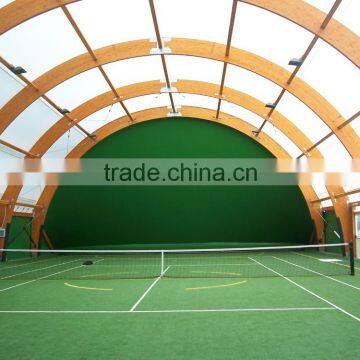 Wooden Frame Supported tensile fabric Architecture or membrane structure for tennis court covering