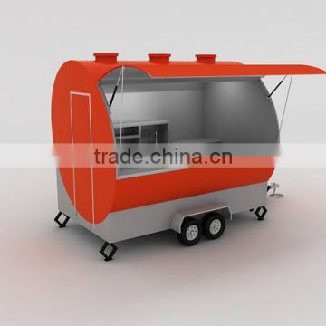 Competitive price mobile food cart/food concession van/snack food trailer with popular design