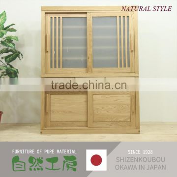 Reliable japanese High-quality solid wood dining room cabinet for house use , various size also available