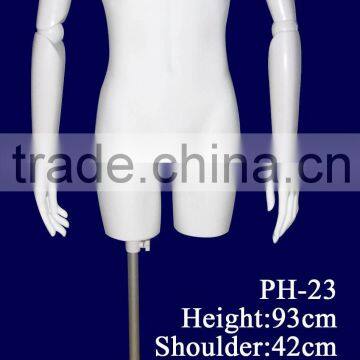 headless male upper body mannequin with articulated arms
