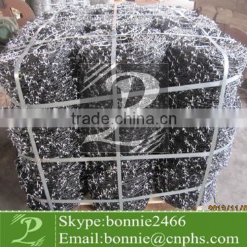 High quality Black PVC coated barbed wire(factory & trader)