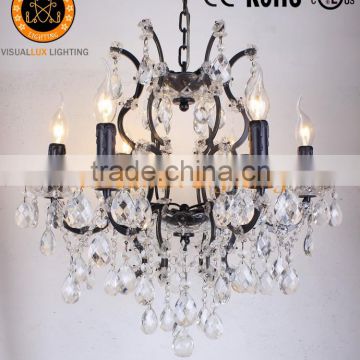 MC1102--6 Wrought Iron Chandelier Maria Theresa Vintage Furniture Crystal Lighting Chandelier