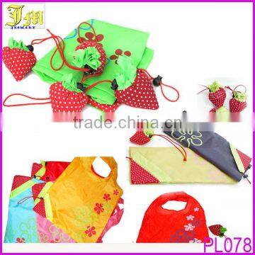 Large Strawberry Foldable Shopping Bags Eco Friendly Strawberry Reusable Tote Bag Wholesale