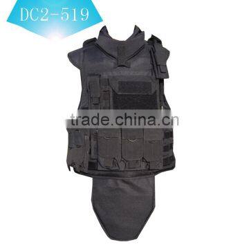 black assisted floating bullet proof vest