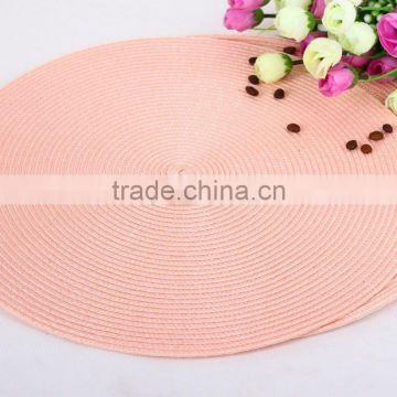 woven table mats/Round PP tablemats/placemat, pink color