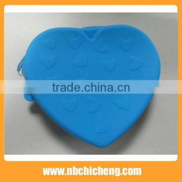 Promotional Gifts Heart Shape Coin Bag Silicone Mini Purse Silicone Coin Purse