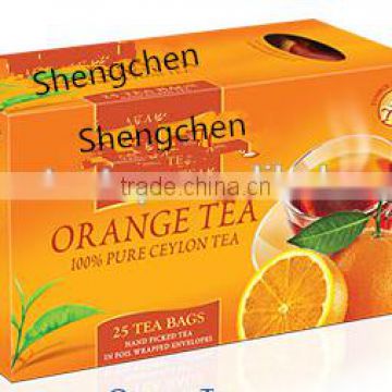 2017 2g*20bags/box Top quality famous organic black tea with orange flavor to Iran sudan palestaine USA and UK market