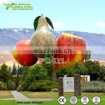 Large Size Fiberglass Fruit Sculpture Apple