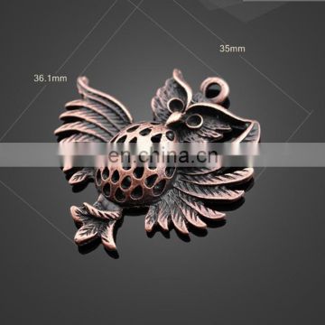 wholesale bronze animal owl shape pendant alloy pendant bag accessories