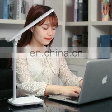 Flexible hotel led desk Reading Book light dimming lamp with usb charging port office desk foldable lamp touch control