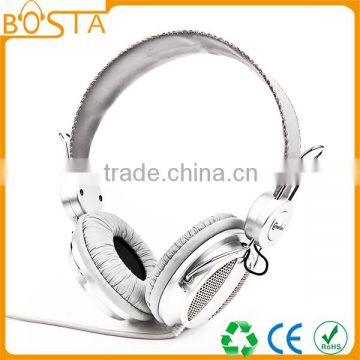 Stereo funky cheap new design funky great children's silver headphone headsets