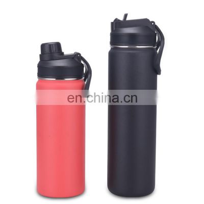 Large capacity custom stainless steel 700 ml drinking bottle vacuum flask with lift ring