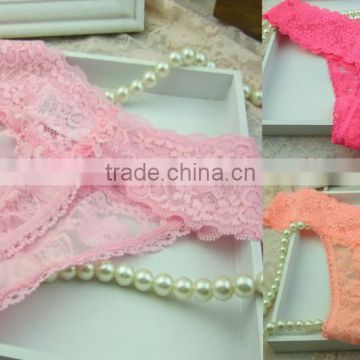 Wholesale Ladies Sexy Full Lace Thongs G-String Briefs Panties SIze S-L Top Quality 100pcs/Lot Free Shipping