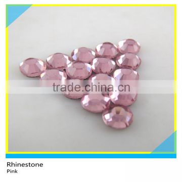 gem Rhinestone Iron on Pink Ss16 4mm Round Flatback Bags Decoration