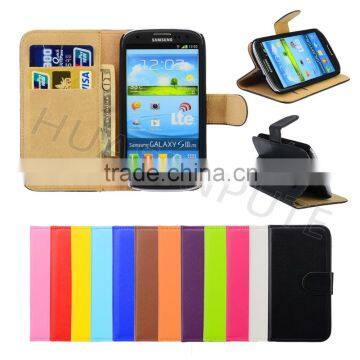 Low Price China Mobile Phone Cases for S3 Wallet Leather Case