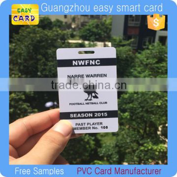 full color printing PVC card with punch hole