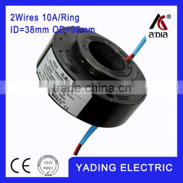 SRH 3899-2p Through bore slip ring ID38 mm. 99mm 2Wires, 10A x2wires 10A