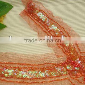 Colorful beads neckline,embroidery collar,embroidery design