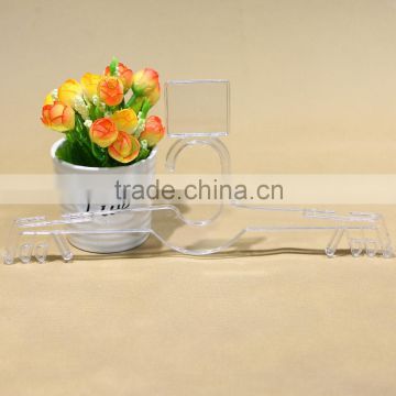 fashion transparent plastic underwear hook with special rack