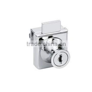 Glass cabinet drawer furniture door lock with zinc material