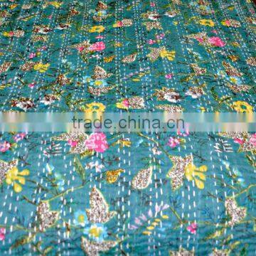 elegent color & design handmade kantha quilts & throw quilted online