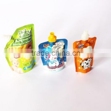 reusable Logo printed stand up pouch with corner spout hot sale