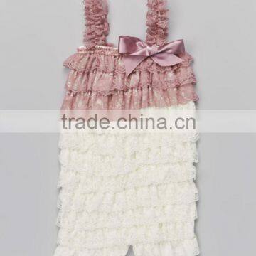 Wholesale fashion 2colors girl suit bubble cotton chevron baby rompers