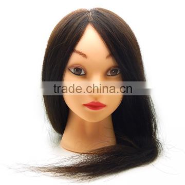 18'' Salon Hairdressing 100% Real Human Hair Styling Training Practice Head + CLAMP HN1920