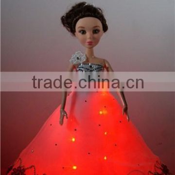 Wedding Barbie Dolls for Couples / Bride and Groom Dolls with Colorful Lights