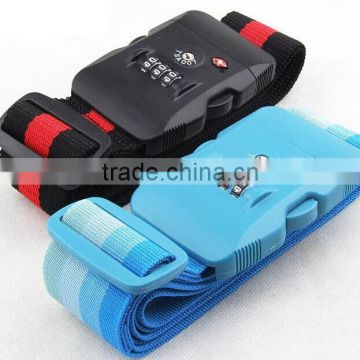 new design travel luggage belt with dial combination lock