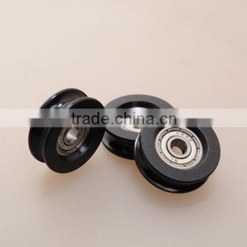 high quality black pulley sliding gate wheel with bearing for door & window roller