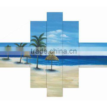 Home Decoration 5PCS Group Sea Canvas Modern Art Painting Examples