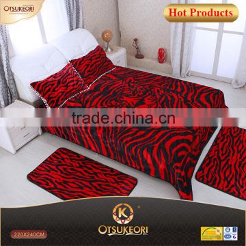 HOT! New products in the Canton fair and Algeria 5PC bedding sets with leopard grain design.