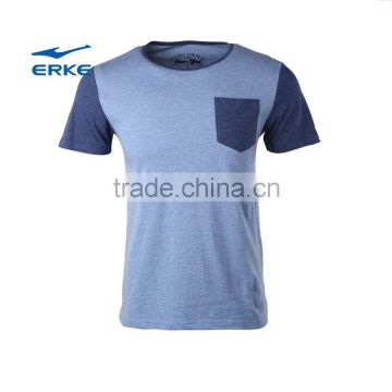 ERKE 2015 summer man casual t-shirt round neck t-shirt full cotton t shirt for boy cheap t shirt wholesale/OEM