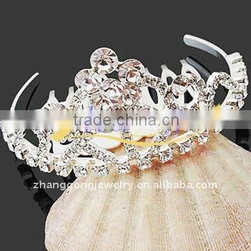 flower shaped jeweled bridal tiara