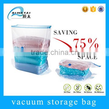 Moisture proof zipper top cube vacuum sealer bag for clothes