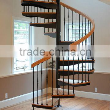Wrought iron spiral staircase