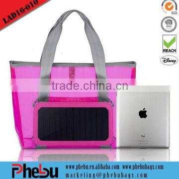 Hot Selling Useful Solar Panel Carry Bag PVC solar beach bag(LAD16-010)